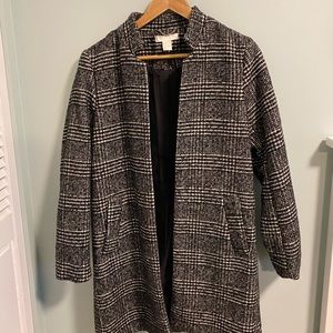 H&M houndstooth coat